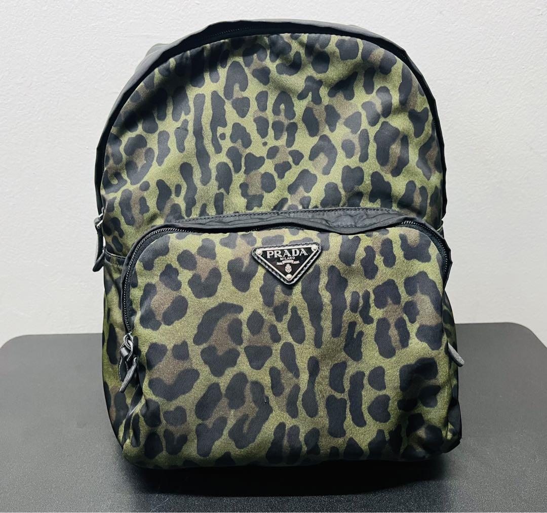 PRADA プラダ レオパード ナイロン リュック バッグ かばん
