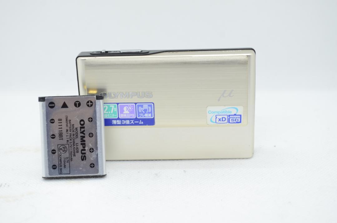 【動作確認済】OLYMPUS オリンパス μ-1070 レトロコンデジ ゴールド 動作品 OLYMPUS μ 1070 オリンパス コンデジ