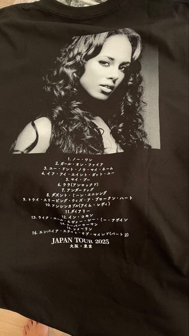 アリシアキーズ Live Tシャツ Lサイズ 黒