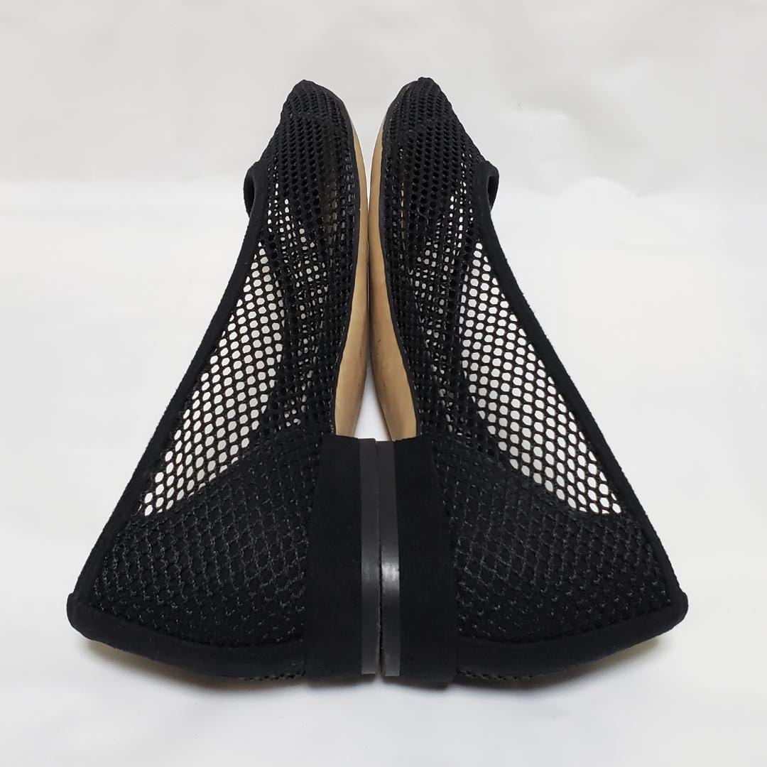 【美品】LE TALON　ルタロン　メッシュ　ポインテッドネットフラット　黒