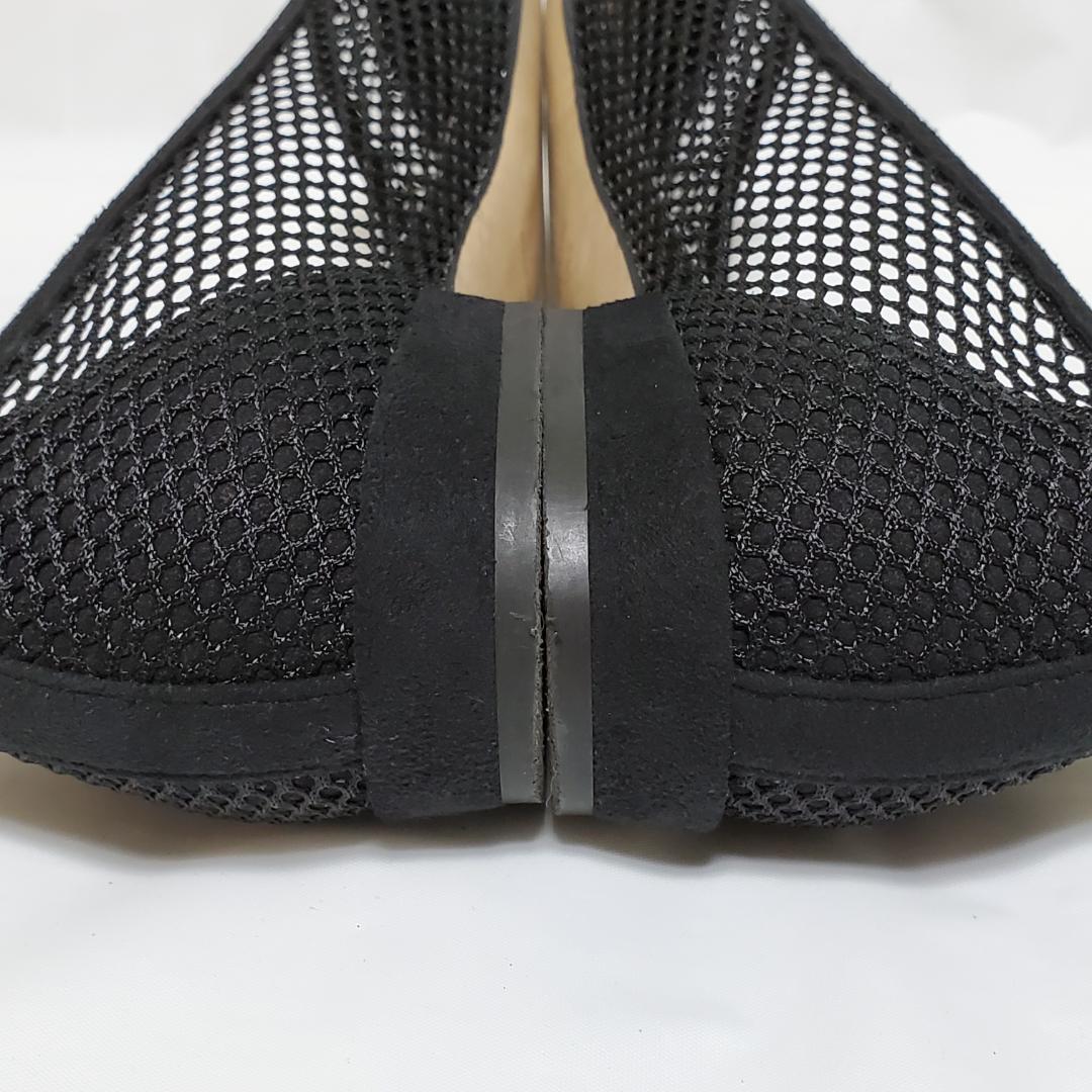 【美品】LE TALON　ルタロン　メッシュ　ポインテッドネットフラット　黒