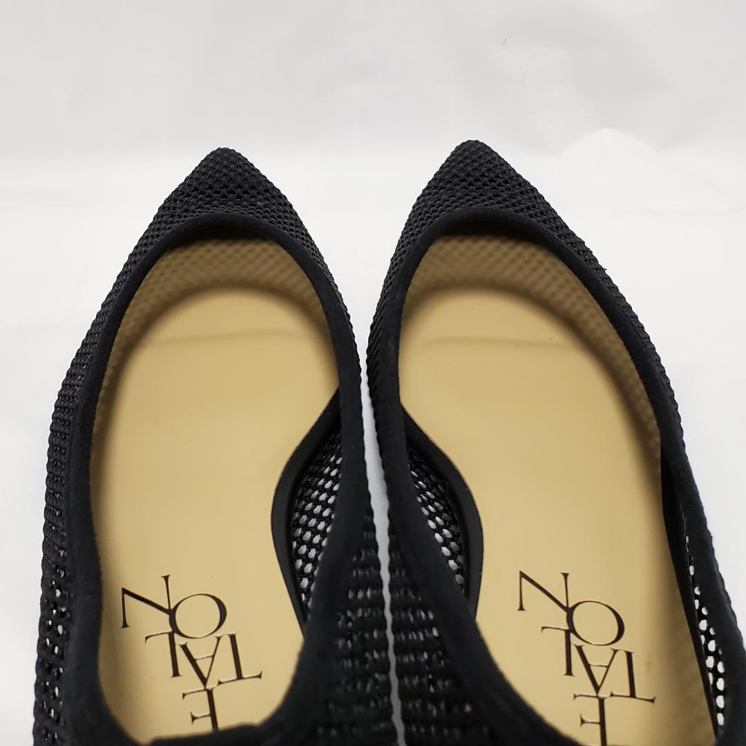 【美品】LE TALON　ルタロン　メッシュ　ポインテッドネットフラット　黒