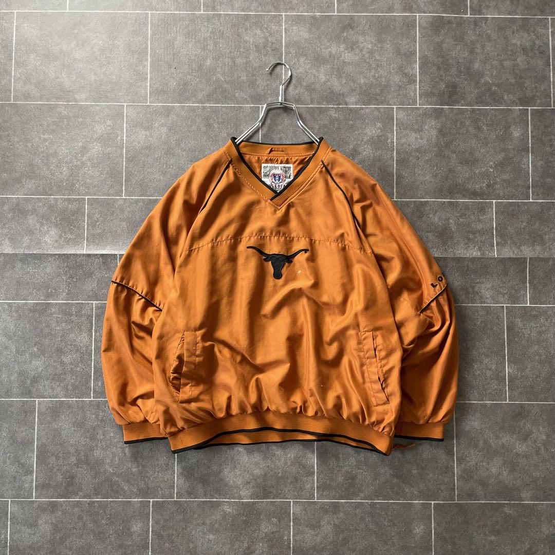 90's GENUINE STUFF Vネック プルオーバー XL サイドZIP