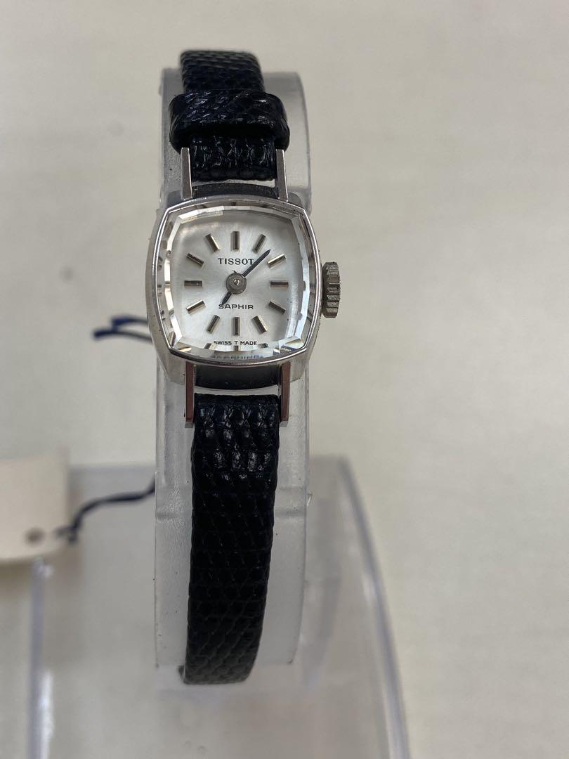 稼働】Tissot アナログ 手巻き時計 シルバー/ブラック - メルカリ
