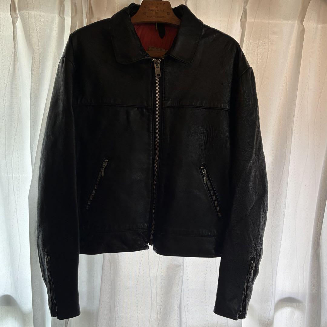 70s uk vintage mascot シングルライダースジャケット 古着