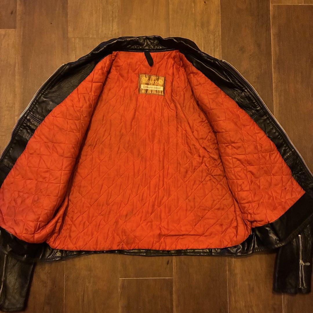 70s uk vintage mascot シングルライダースジャケット 古着