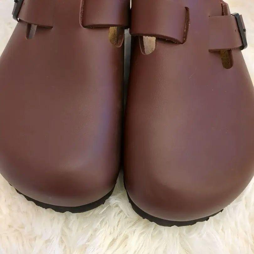 美品Birkenstock レザー　クロッグサンダル 38/24.5cmボストン