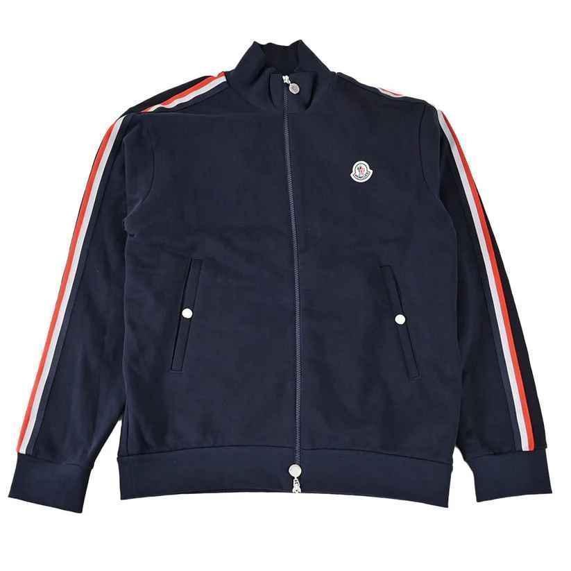 【新品未使用】MONCLER Tricolor Zip-up ジャージ　S　紺色