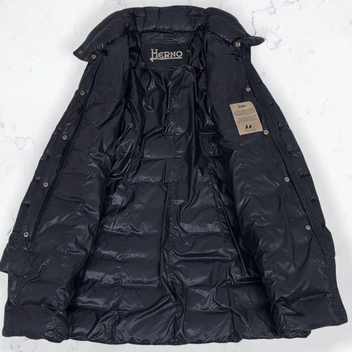 HERNO ヘルノ ダウンコート サイズ42 Lサイズ ネイビー 濃紺