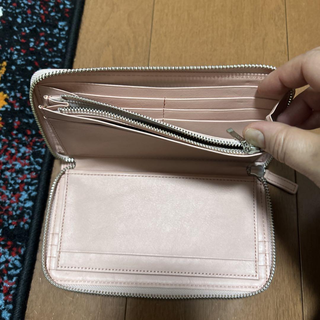 長財布スタンダードピンクビジネスレザーファクトリー本革風水