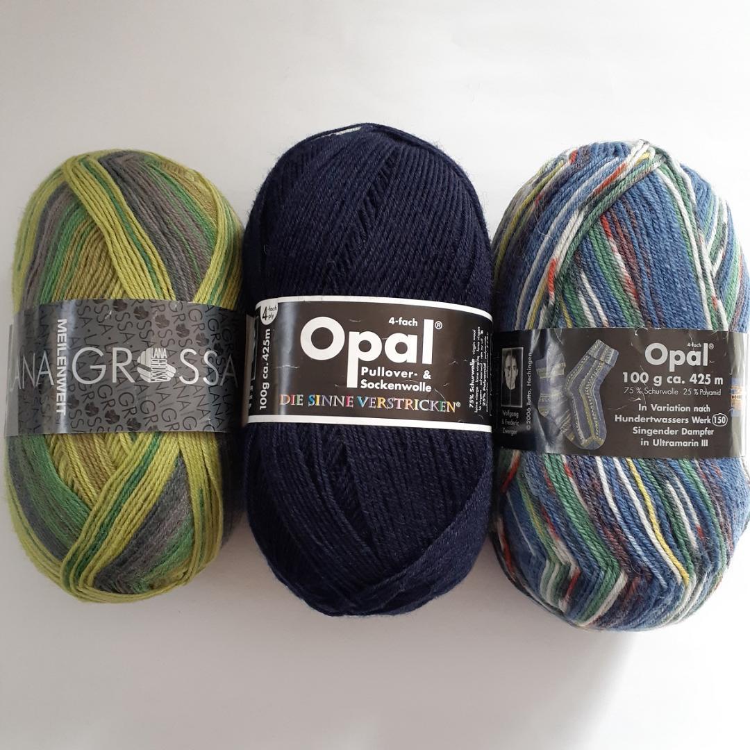 ソックヤーン　3玉セット　G　LANA GROSSA　Opal
