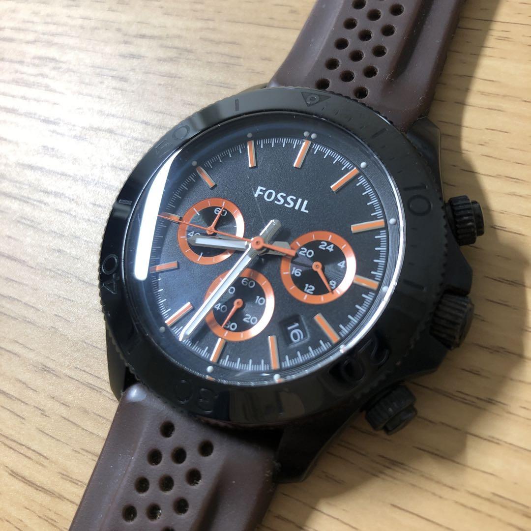 米国購入3万以上★美品★Fossil★フォッシル★クロノグラフ ウォッチ★腕時計
