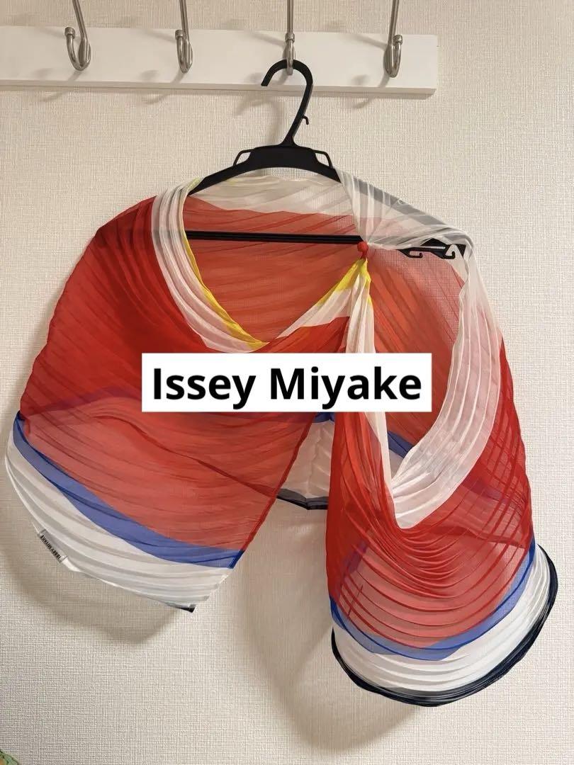 ISSEY MIYAKE プリーツストール カラフル - メルカリ
