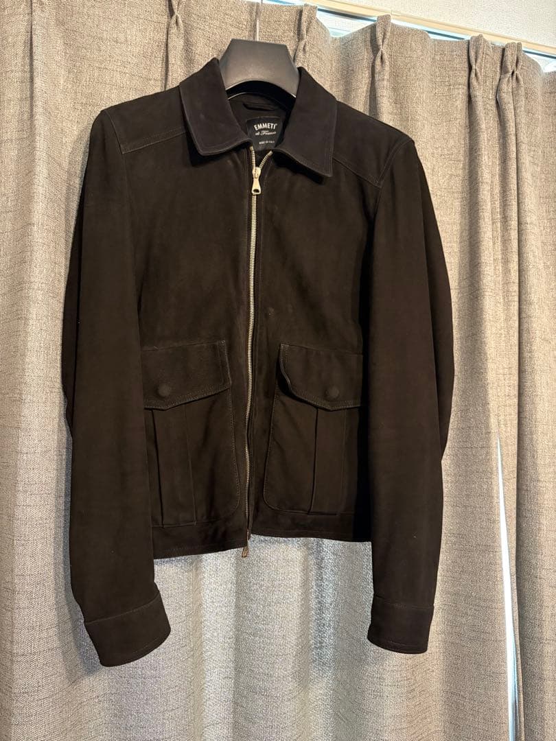 EMMETI×nano universe ゴールドジップスエードブルゾンS EMMETI