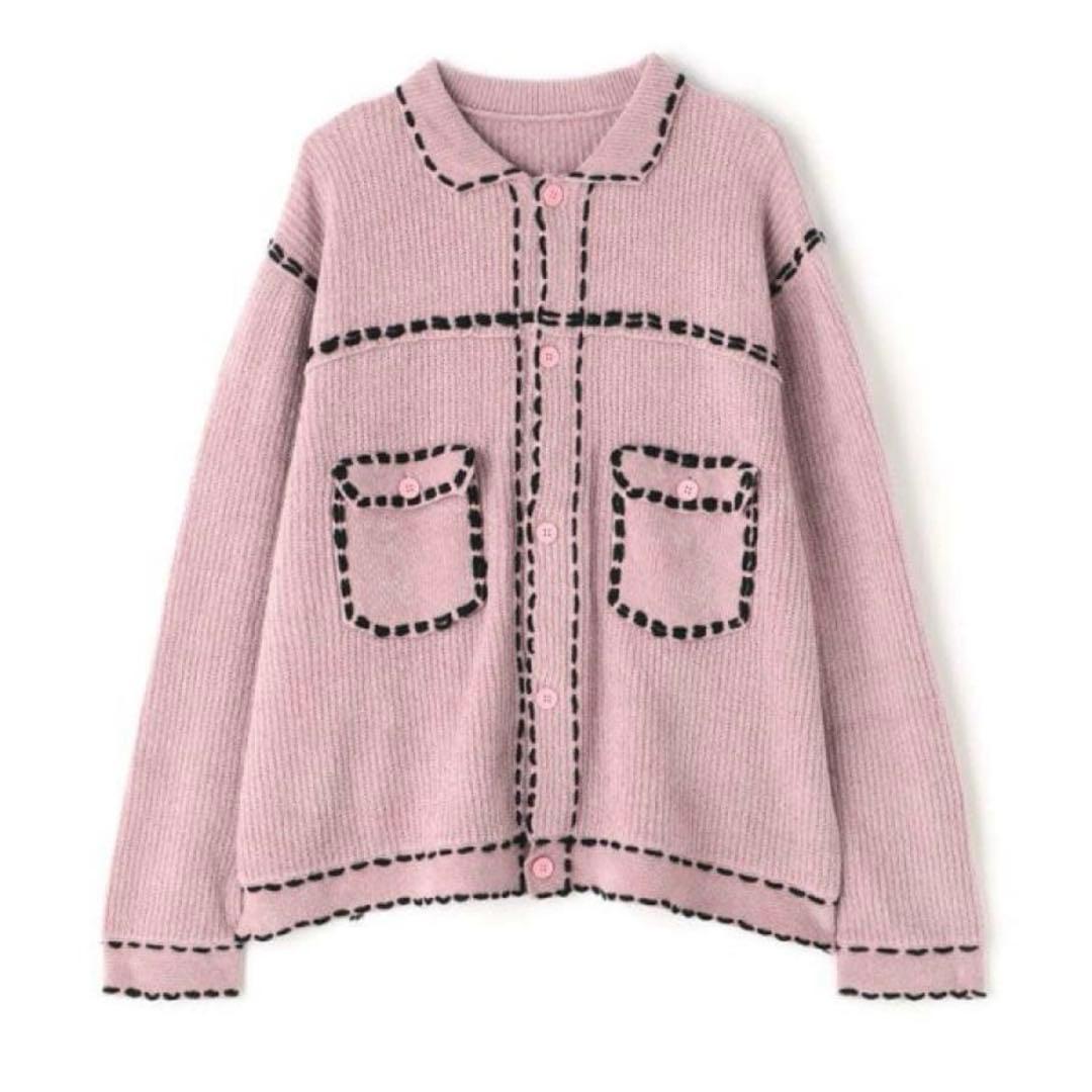 PHINGERIN PG1 KNIT 2025AW MOS PINK SizeLL・PHINGERIN