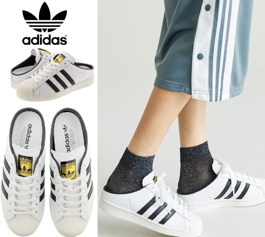 逸品】 23.5cm ☆新品 ミュール スーパースター オリジナルス