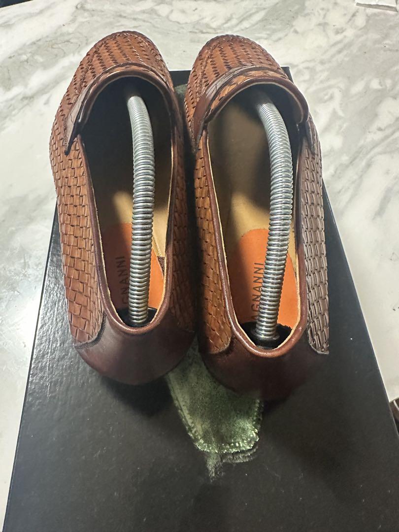 MAGNANNI 編み込みブラウン　革靴　マグナーニ