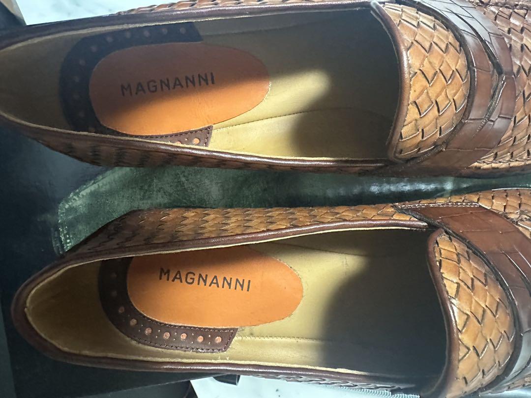 MAGNANNI 編み込みブラウン　革靴　マグナーニ