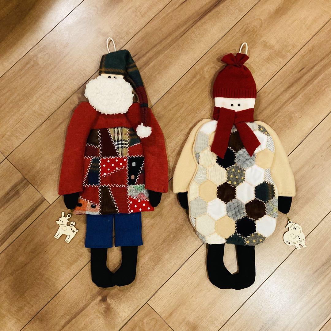 パッチワーク　タペストリー　サンタさん　クリスマス