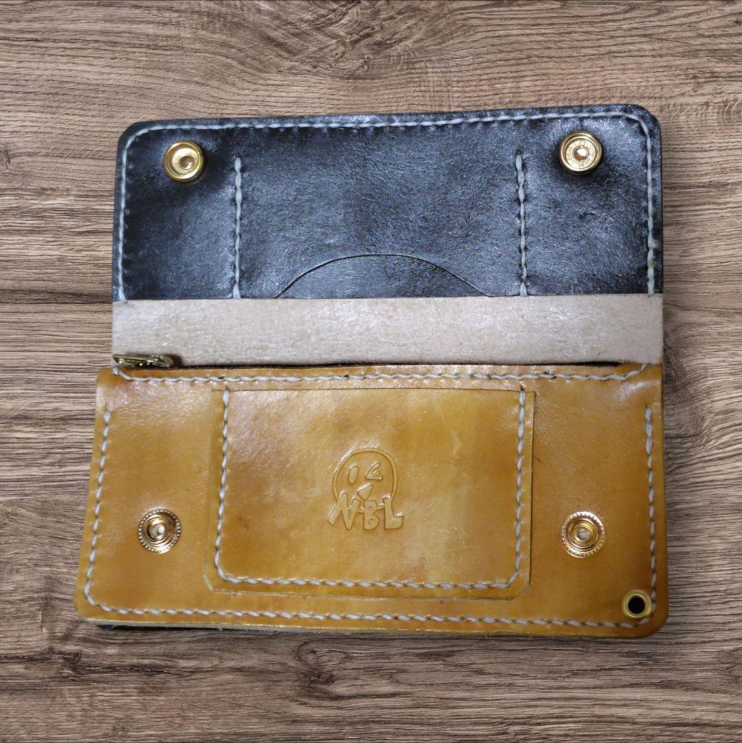 本革　トラッカーウォレット　手染め トラッカーウォレット 本革 手染め 長財布 NIKO BOY LEATHER