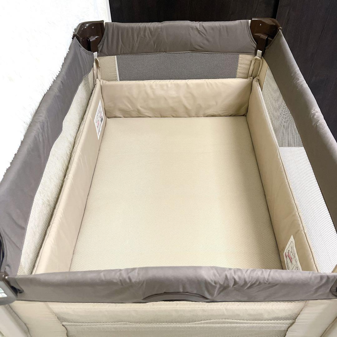 Aprica アップリカ ベビーベッド ココネルエアー ココア 程度良好 美品