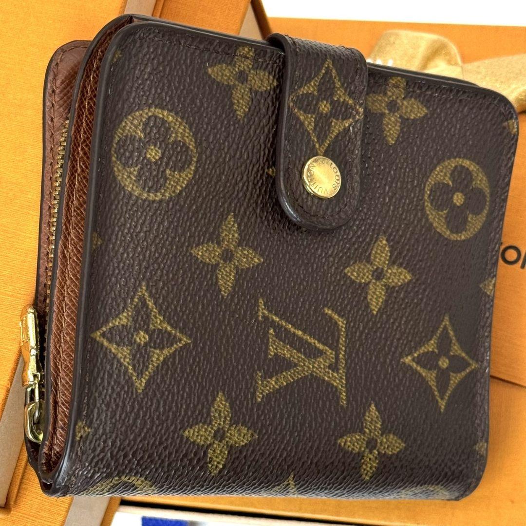 良品 ルイヴィトン モノグラム コンパクトジップ ラウンドファスナー 財布