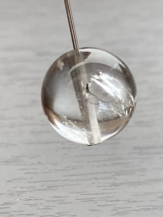 お求めやすく価格改定 水入り水晶 11.5ミリ珠 ビーズ④ SA+ ienomat.com.br