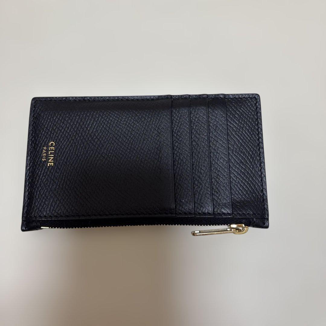 CELINE ブラックレザー コインカードケース　財布 CELINE ブラックレザー コインカードケース 財布 - メルカリ