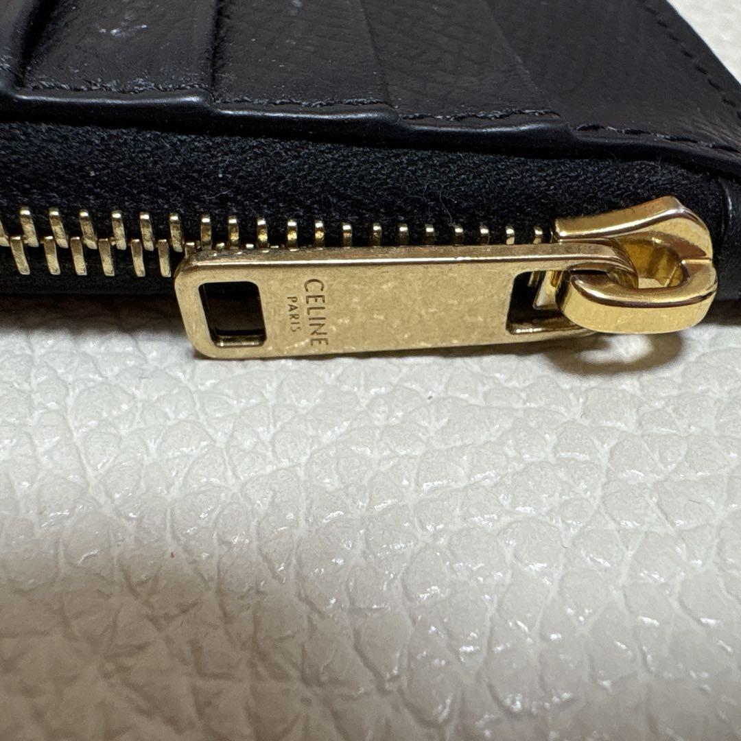 CELINE ブラックレザー コインカードケース 財布 - メルカリ
