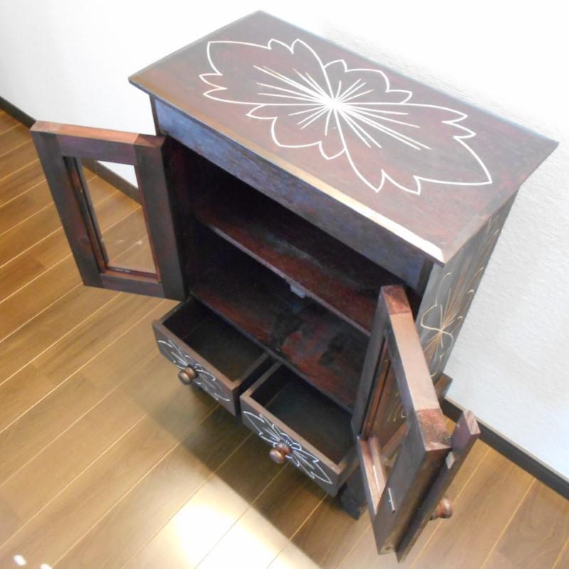 在庫 処分 セール家具・インテリア - 花柄模様 猫足