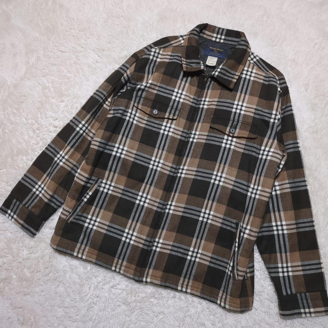 希少XL美品！WOOL RICH　CPOウールシャツジャケット　裏地キルティング 希少XL美品！WOOL RICH CPOウールシャツジャケット 裏地キルティング