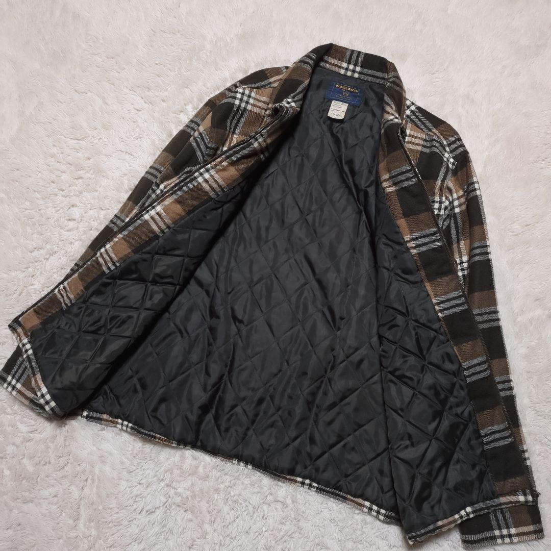 希少XL美品！WOOL RICH　CPOウールシャツジャケット　裏地キルティング 希少XL美品！WOOL RICH CPOウールシャツジャケット 裏地キルティング