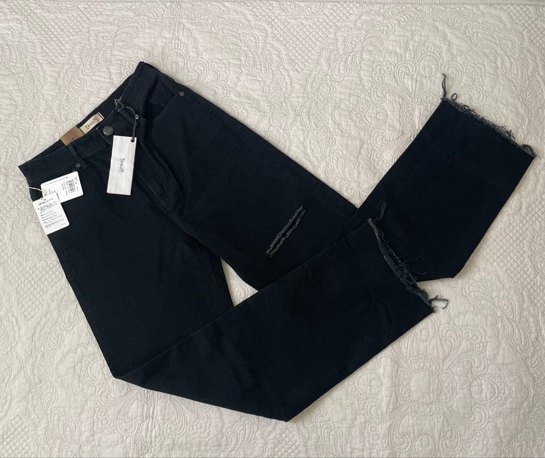 新品　YANUK ヤヌーク ボーイズストレート LEA ブラック W26