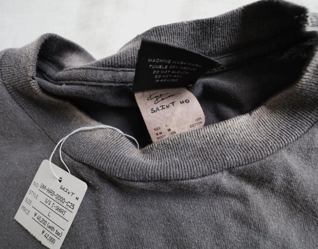 25SS セントマイケル 河村康輔 コラボ Tシャツ ブラック サイズL