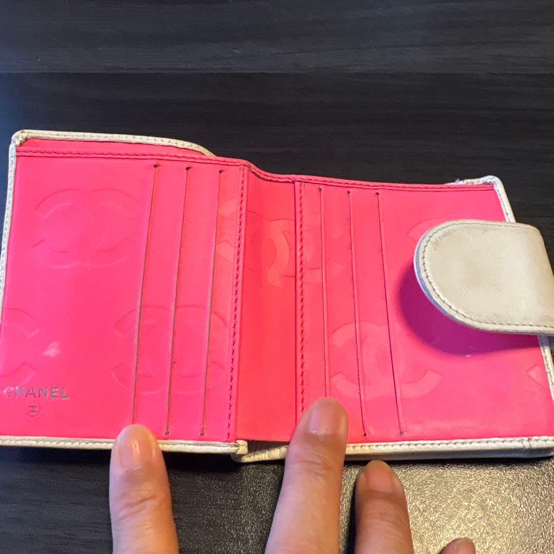 CHANEL カンボンライン２つ折り財布