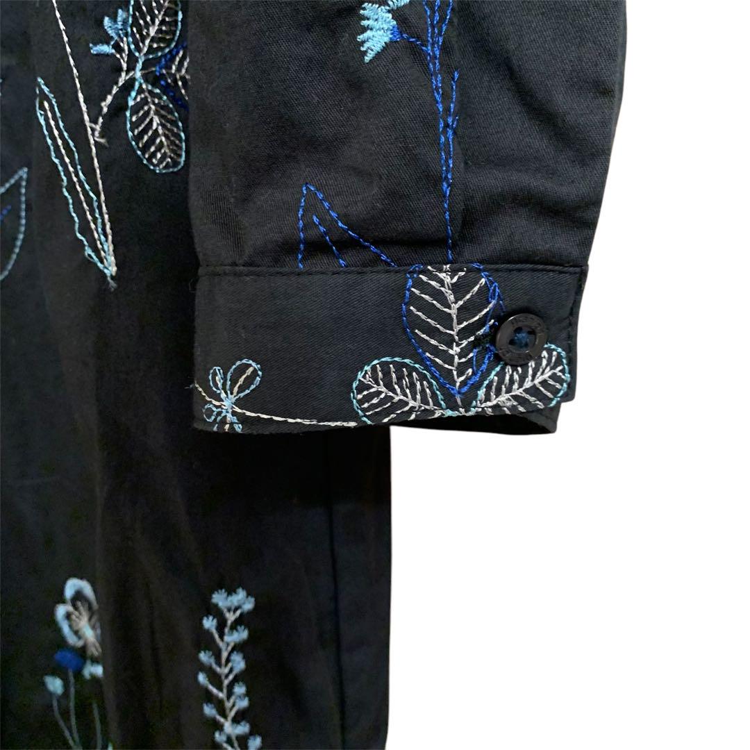 【美品】Graniph フラワリングプラント 刺繍ガウン FREE おぐらかおり