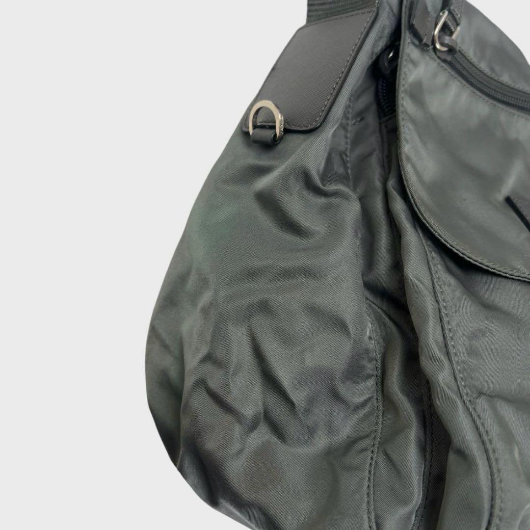 バッグ PRADA nylon messenger bag dark gray