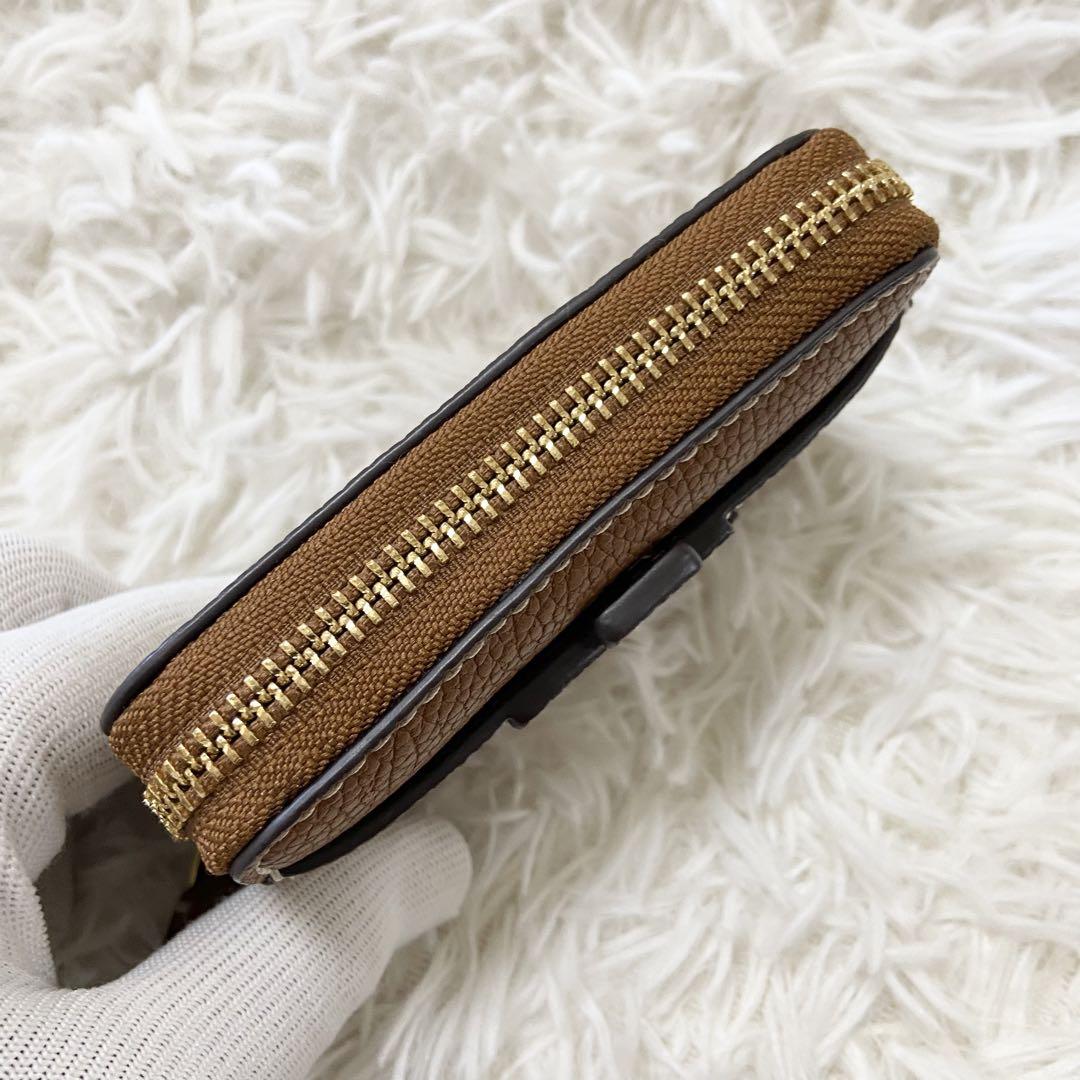 極美品♡ラルフローレン ラウンドZipミニ財布 レザー製 RLLロゴ入 ブラウン - メルカリ
