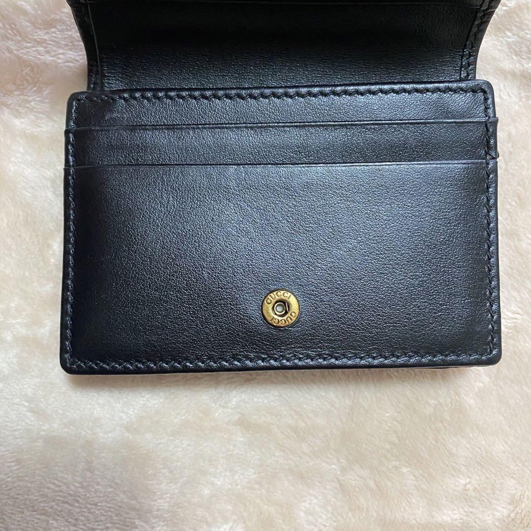 極美品✨GUCCI 二つ折り財布 キルティング マーモント GG 黒