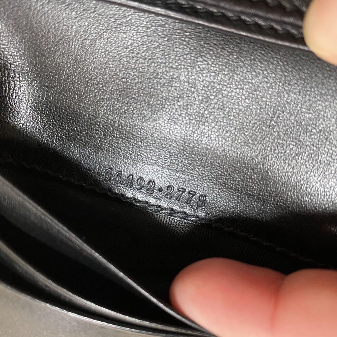 極美品✨GUCCI 二つ折り財布 キルティング マーモント GG 黒