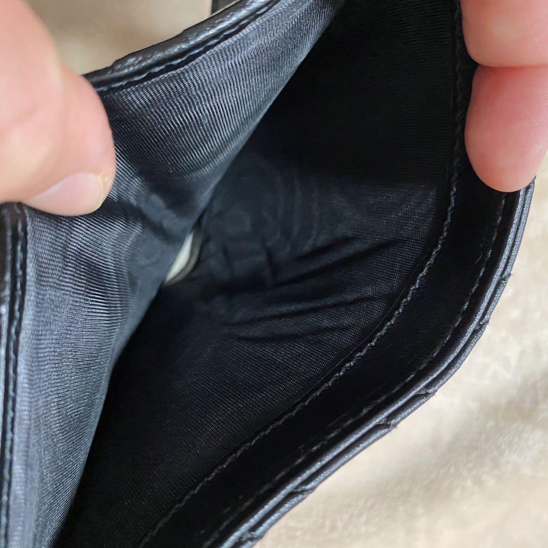 極美品✨GUCCI 二つ折り財布 キルティング マーモント GG 黒