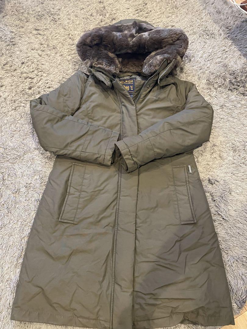 Woolrich ファー付きダウンジャケット XG オリーブグリーン