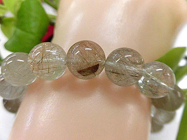 プラチナルチル10.5mm玉ブレスレット内周18.1cm 　　200720823