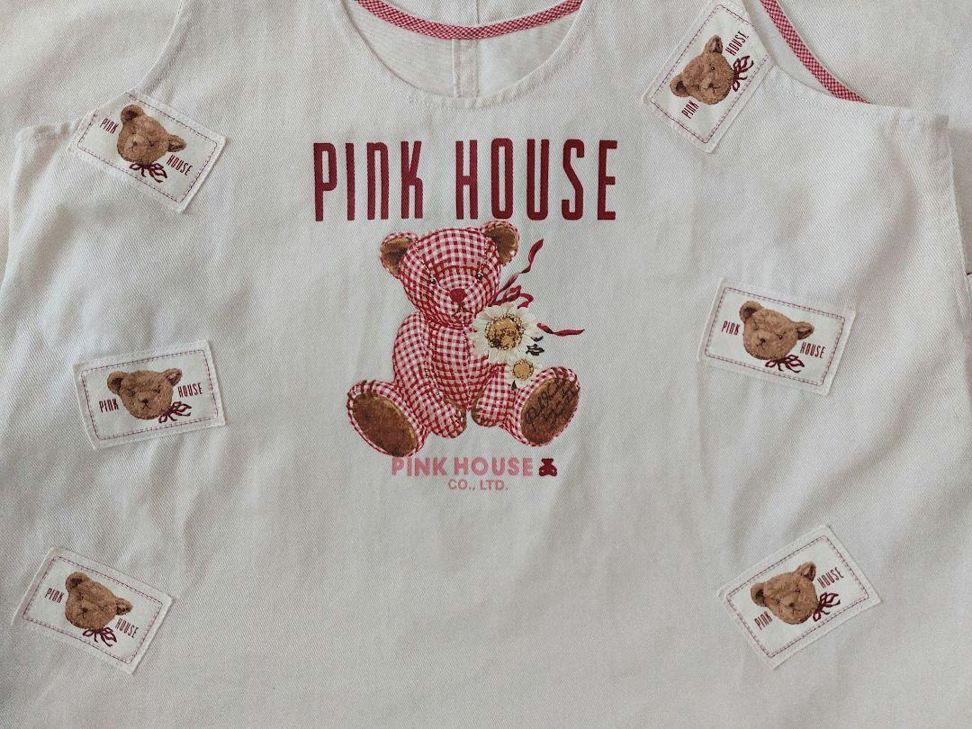◆週末sale◆PINK HOUSE✨ギンガムくまジャンパースカート