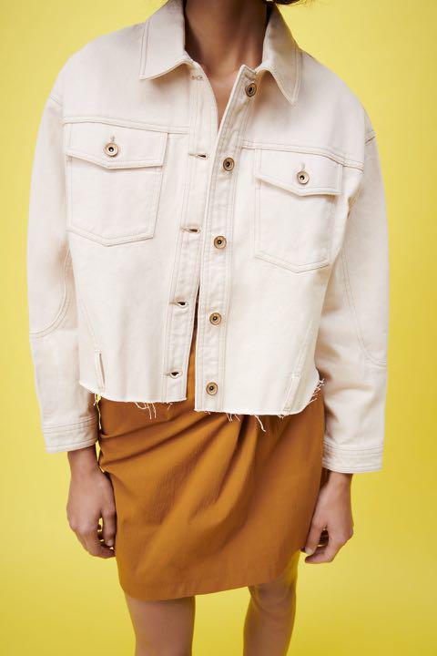 新品未使用 ZARA クロップド丈デニムジャケット