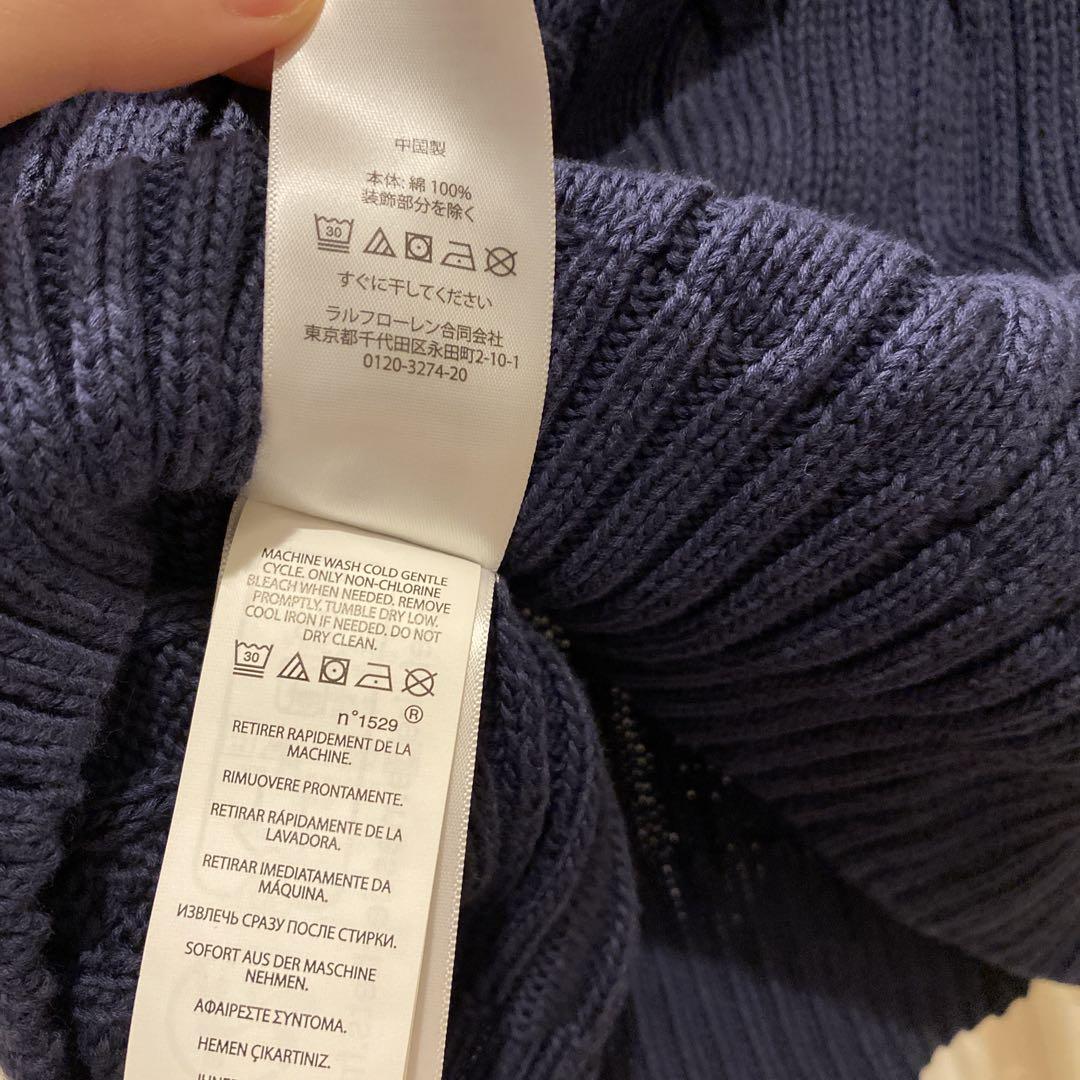 Polo by Ralph Lauren ネイビー 半袖セーター M - メルカリ