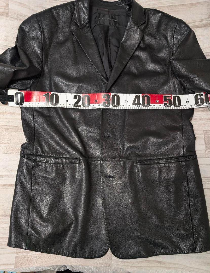 美品2XL ダナ・キャランニューヨーク レザージャケット
