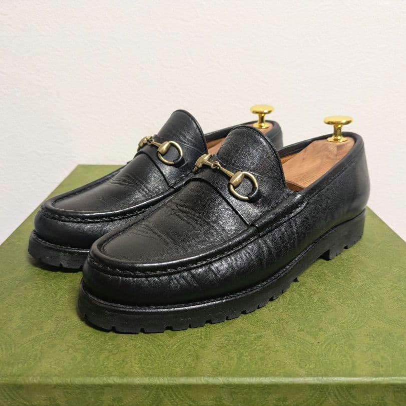 美品 GUCCI ホースビットローファー 黒 36 1/2 美品 GUCCI ホースビットローファー 黒 36 1/2