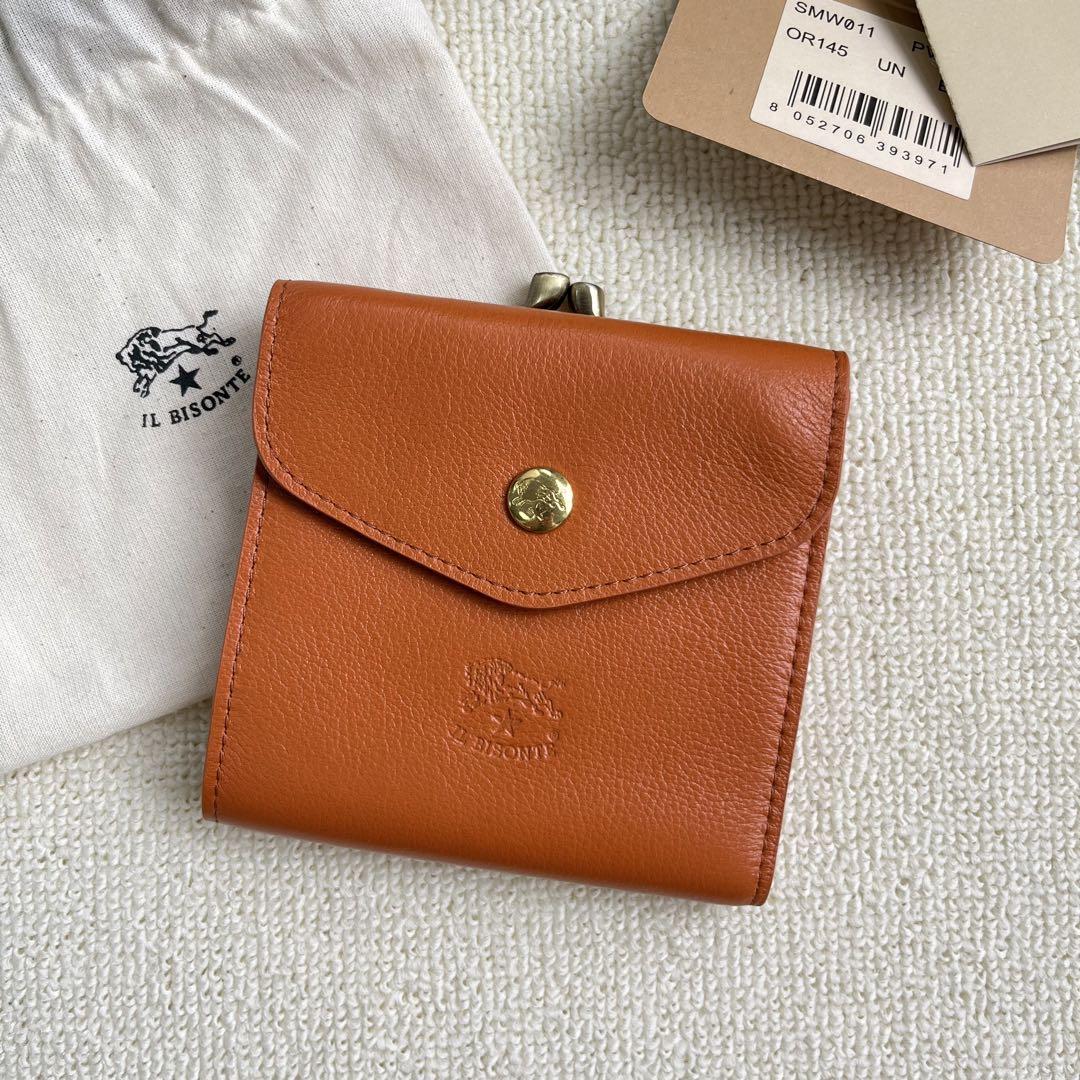 IL BISONTE イルビゾンテ 二つ折り財布 オレンジ