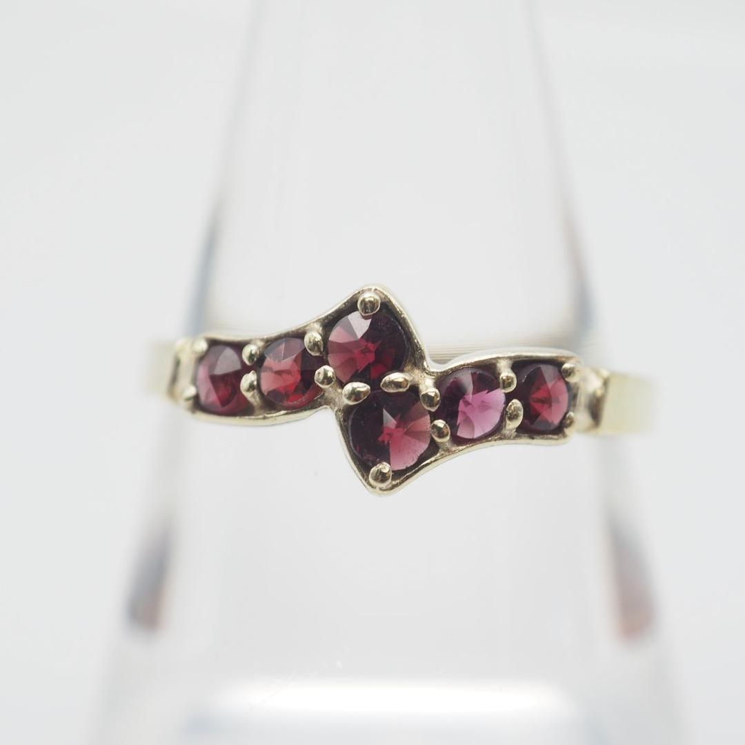 お得な特別割引価格) C533 ガーネット ホールマーク リング ゴールド